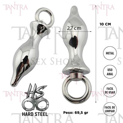 Plug anal metalico con aro extractor Small